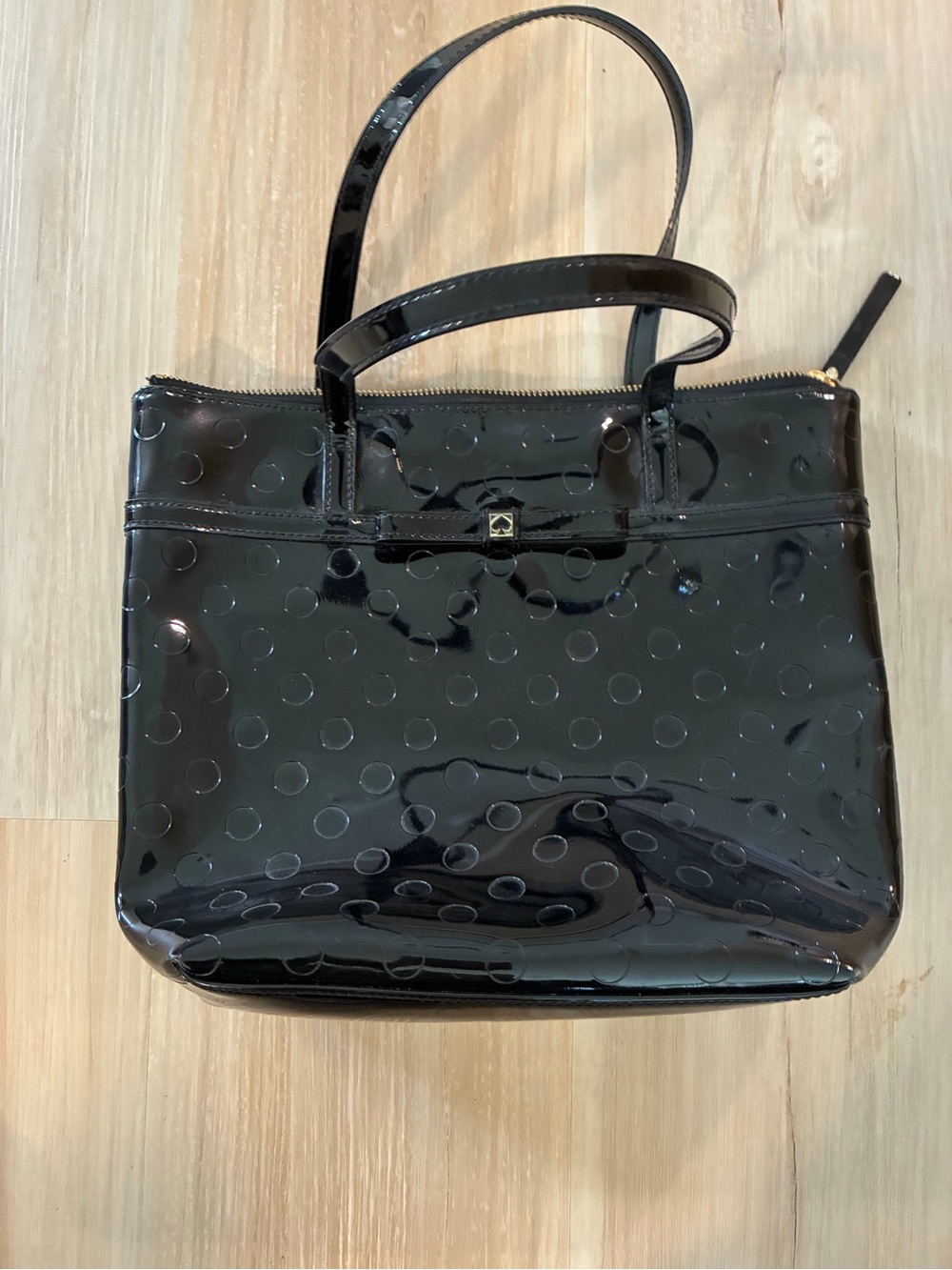 kate spade Black Patent Polka Dot Tote